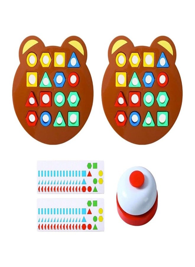 SHOPECOM لعبة ألغاز مطابقة الأشكال الهندسية والألوان من SHOPECOM مع جرس للأطفال | 3 سنوات فما فوق | لعبة تعليمية حسية ممتعة للأطفال | هدية مثالية للأطفال (1) - Image 1